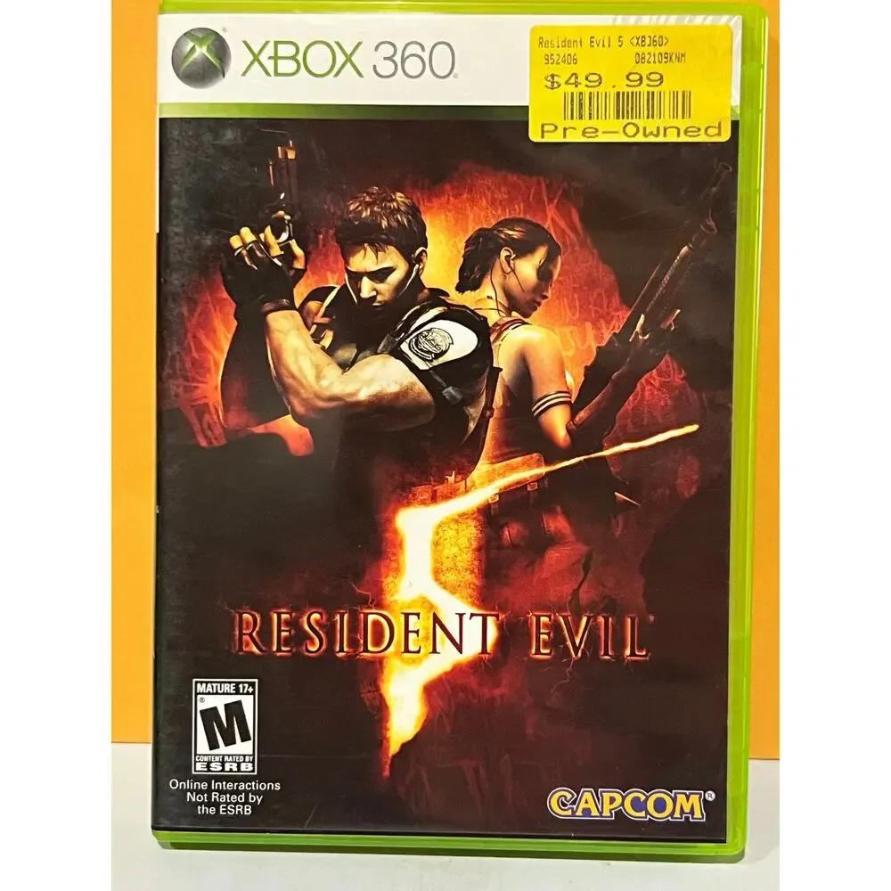 Resident Evil 5 – Xbox 360 Game (Pre-Owned, Complete)